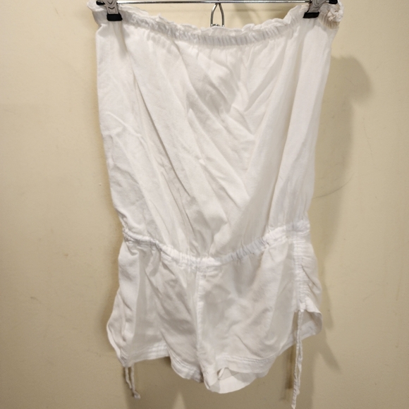 Victoria's Secret 100% Cotton White Short strappless Romper size XS - Picture 1 of 10